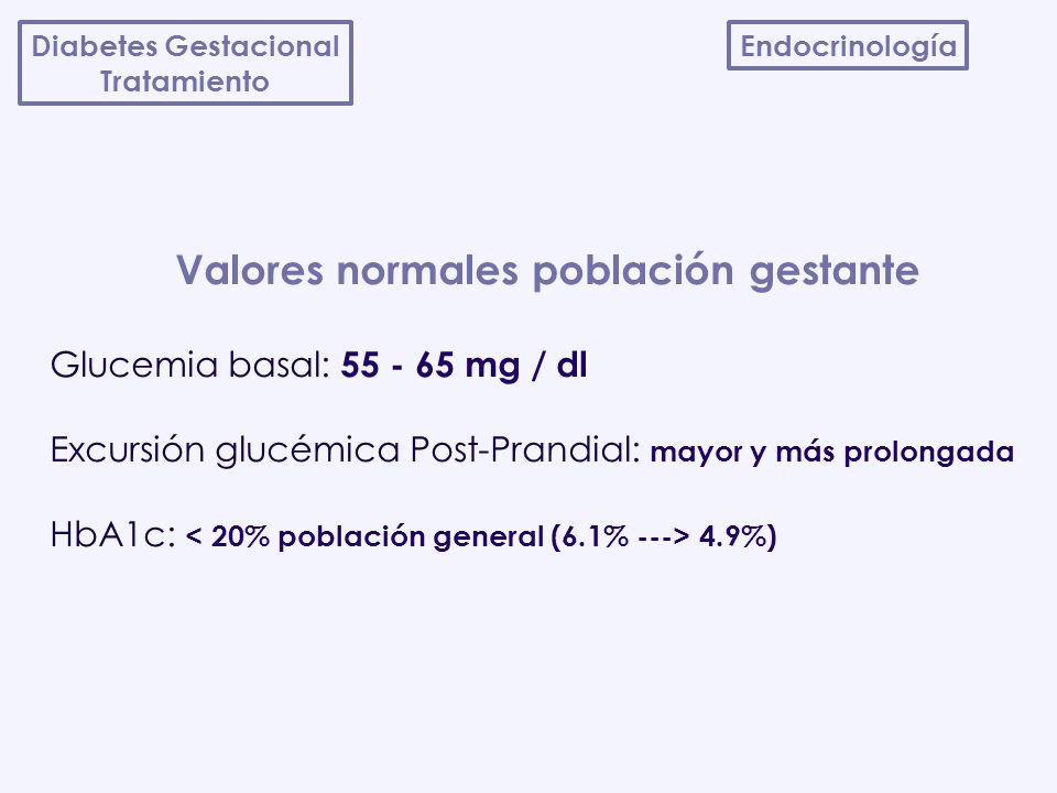 glucemia valores normales en el embarazo